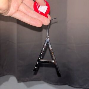 Ashland Silver Letter A Ornament
